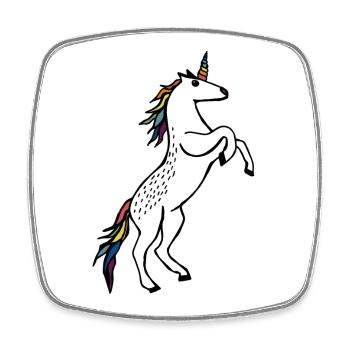 Wild Unicorn - Square fridge magnet - white - Front