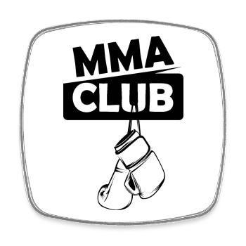 MMA Club Team gym Club Martial Arts Logo Boxing - Square fridge magnet - white - Front
