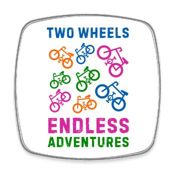 Bike - Square fridge magnet - white - Front