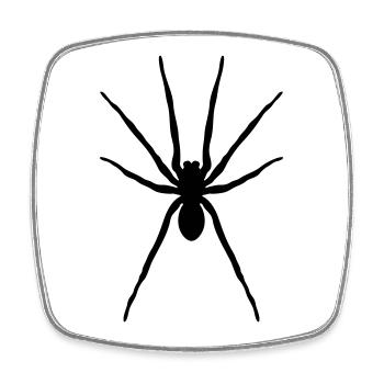 Spinne (Halloween / Gothic / Tattoo / Black) - Viereckiger Kühlschrankmagnet - Weiß - Vorne