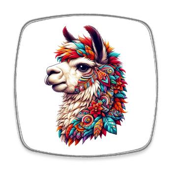 Alpaca - Square fridge magnet - white - Front