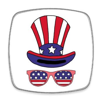 Das ist Amerika! - Viereckiger Kühlschrankmagnet - Weiß - Vorne