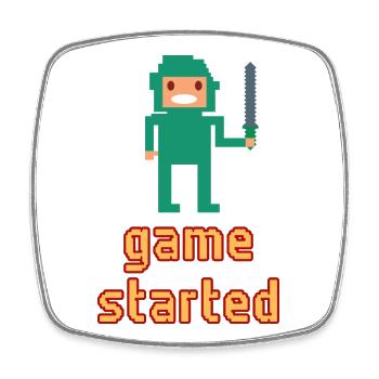 Spiel Beginnt - Zurück zur Schule - Viereckiger Kühlschrankmagnet - Weiß - Vorne