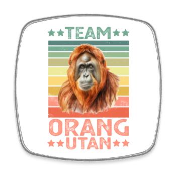 Orang-Utan - Viereckiger Kühlschrankmagnet - Weiß - Vorne