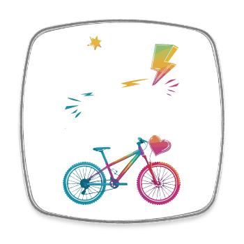 Fahrrad Motivierendes Zitat Design - Viereckiger Kühlschrankmagnet - Weiß - Vorne