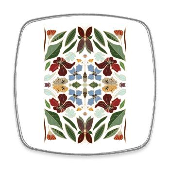 My dear garden - Square fridge magnet - white - Front