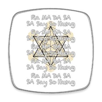 Mantra of Healing - Square fridge magnet - white - Front