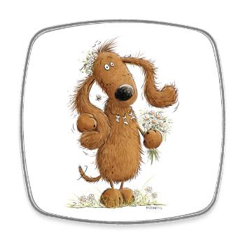 Witziges Dackel Mädchen Dachshund I Teckel I Hund - Viereckiger Kühlschrankmagnet - Weiß - Vorne