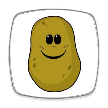 Potato Cooks Cooks Cooks Gardener - Square fridge magnet - white - Front
