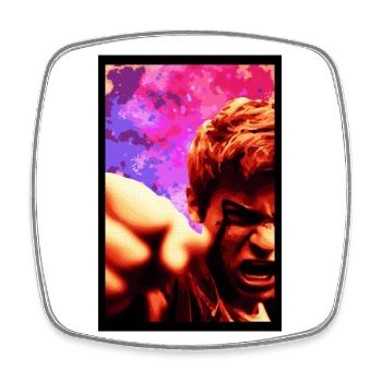 Anger Management - Viereckiger Kühlschrankmagnet - Weiß - Vorne