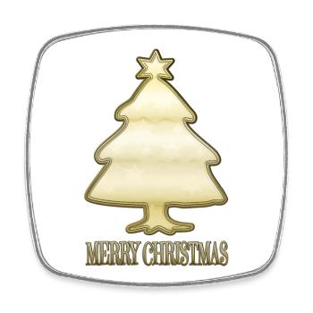 Fir tree - Square fridge magnet - white - Front