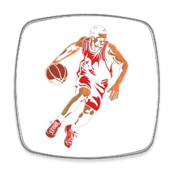 Basketball Player Graphics - Square fridge magnet - white - Front