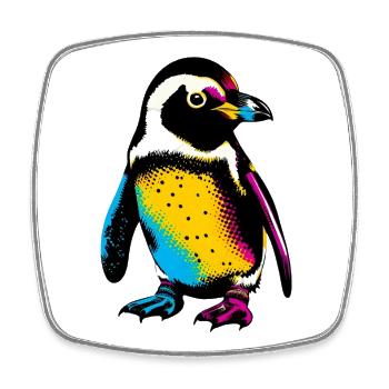 Penguin - Square fridge magnet - white - Front