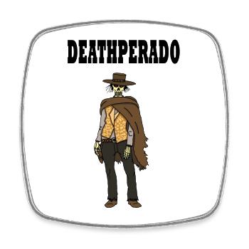Skeleton Cowboy - Square fridge magnet - white - Front