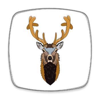 Deer - Square fridge magnet - white - Front