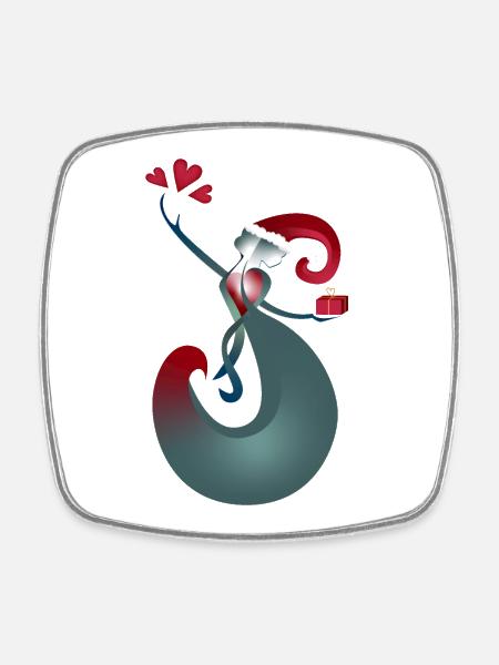 Give Receive Christmas - Square fridge magnet - white