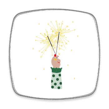 Wünsch dir was - viel Glück - Geschenke für dich - Viereckiger Kühlschrankmagnet - Weiß - Vorne