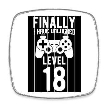 Gamer 18th Birthday - Square fridge magnet - white - Front