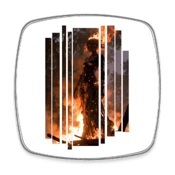 Witches' Dance - Halloween - Square fridge magnet - white - Front