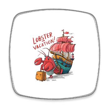 Lobster Vacation - Viereckiger Kühlschrankmagnet - Weiß - Vorne