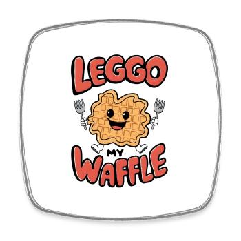 Leggo My Waffle - Square fridge magnet - white - Front