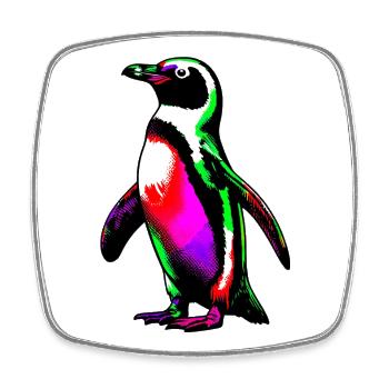 Pingouin - Magnet carré - blanc - Devant