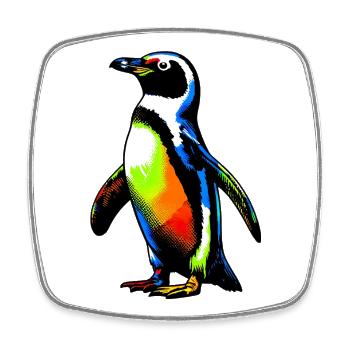 Penguin - Square fridge magnet - white - Front