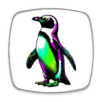 Pingouin - Magnet carré - blanc - Devant