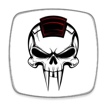 Vampire Skull - Square fridge magnet - white - Front