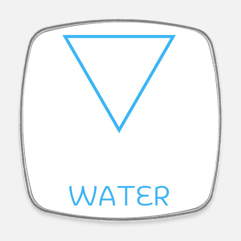 Water Element - Square fridge magnet - white
