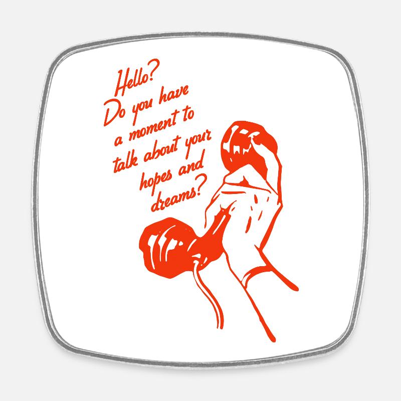 Conception de téléphone rétro – Conversation Hopes & Dreams - Magnet carré - blanc