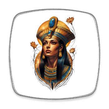 Die königliche Anmut einer majestätischen Ägypterin - Viereckiger Kühlschrankmagnet - Weiß - Vorne