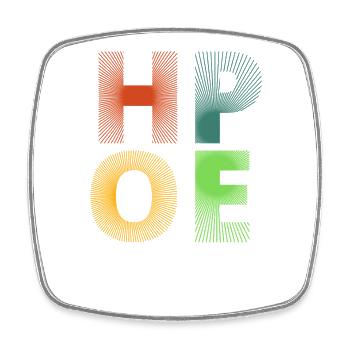 Hope Is Alive Gradient Typography - Square fridge magnet - white - Front