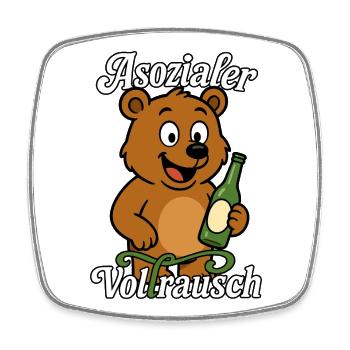 ASOZIALER VOLLRAUSCH - Viereckiger Kühlschrankmagnet - Weiß - Vorne