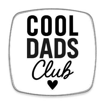 Club des papas cool - Magnet carré - blanc - Devant
