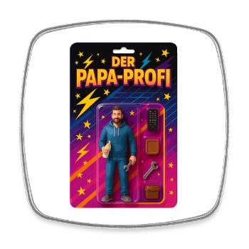 Der Papa-Profi - Viereckiger Kühlschrankmagnet - Weiß - Vorne
