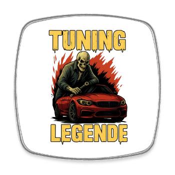 Tuning Legende – Skull Style - Viereckiger Kühlschrankmagnet - Weiß - Vorne
