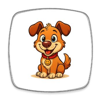 Sniff the sweetest dog in the world # - Square fridge magnet - white - Front