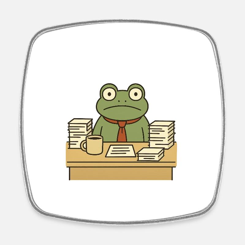 Business Frog - Square fridge magnet - white