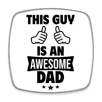 This guy is a cool dad - Square fridge magnet - white - Front