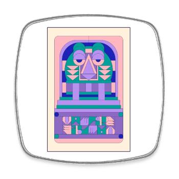Vampire - Square fridge magnet - white - Front