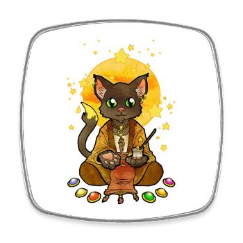 Saint Cat Illustration - Square fridge magnet - white - Front