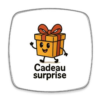 Un cadeau surprise pour toutes occasions - Magnet carré - blanc - Devant