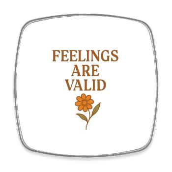 Feelings Are Valid - Square fridge magnet - white - Front