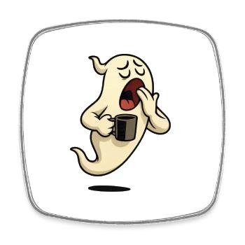 Tired mind. - Square fridge magnet - white - Front