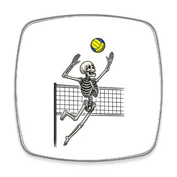 Squelette de volley-ball Spike - Magnet carré - blanc - Devant