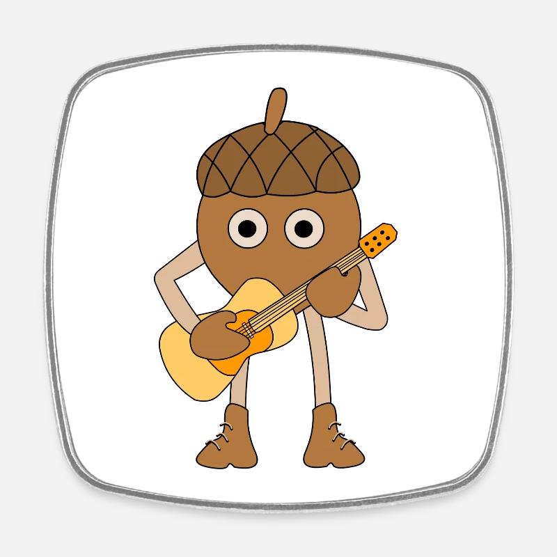 Guitar Nut - Square fridge magnet - white
