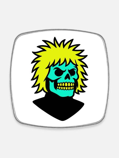 Skullman avec une coiffure cool - Magnet carré - blanc