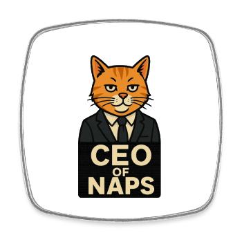 CEO of Naps - Viereckiger Kühlschrankmagnet - Weiß - Vorne
