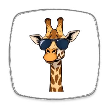 Giraffe - Square fridge magnet - white - Front